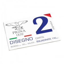 Album Pigna2 - 24 x 33 cm - 4 angoli - 20 fogli - 110 gr - liscio squadrato - Pigna