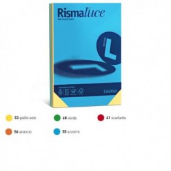 Carta Colorata RismaLuce FAVINI A65X213 - A3 - 140 gr. 200 Fg. - in 5 colori