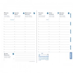 Agenda settimanale Rigiro 2026 - copertina Equology - 9 x 12,5 cm - nero - Quo Vadis