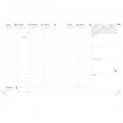 Agenda settimanale Presidente Marlow 2026 - 21 x 27 cm - blu notte - Quo Vadis