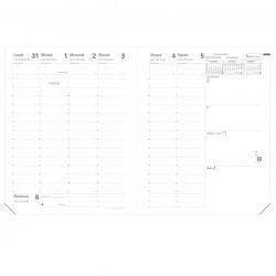 Agenda settimanale Presidente Marlow 2026 - 21 x 27 cm - bordeaux - Quo Vadis