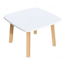 Tavolino attesa Woody - bianco - Paperflow