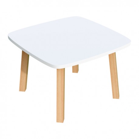 Tavolino attesa Woody - bianco - Paperflow