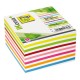 Foglietti Cubo - collato su un lato - colori assortiti - 9,5 x 9,5 cm - 720 fogli - IKona+