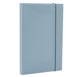 Cartella progetto con elastico HOLOS - 34,5 x 23,5 cm - dorso 3 cm - azzurro - Fellowes