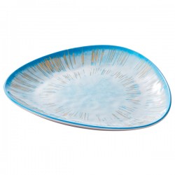 Piatto triangolare Linea Oceano - 19 x 2,5 cm - melamina - Leone