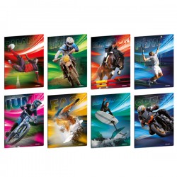 Maxiquaderno Sport Emotions - A4 - 1 rigo - 21 fogli - 80 gr - Blasetti