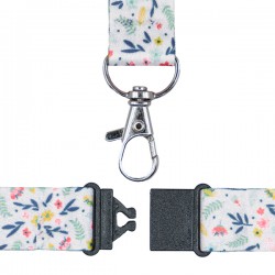 Cordoncino per portabadge - in Rpet - fantasia floreale - 440 x 20 mm - Avery - Conf. 10 pezzi