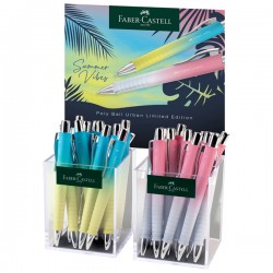 Penna a sfera Poly Ball Urban Summer - punta 0.7mm - fusto colori assortiti - Faber Castell - expo 24 pezzi
