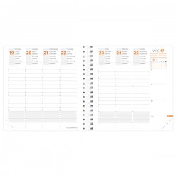 Agenda settimanale Time&Life 2026 - 16 x 16 cm - argento - Quo Vadis