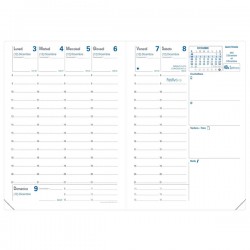 Agenda settimanale Rigiro 2026 - copertina Roma - 9 x 12,5 cm - blu navy - Quo Vadis