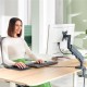 Braccio salvaspazio - per 1 monitor - grigio scuro - Leitz