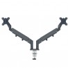 Braccio salvaspazio - per 2 monitor - grigio scuro - Leitz