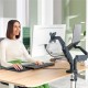 Braccio salvaspazio - per 2 monitor & laptop - grigio scuro - Leitz