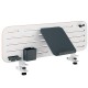 Pannello forato grande - per scrivanie compatte Sit-Stand - con supporto PC/Smartphone, portapenne e gancio - 80 x 25 x 0,8 cm -