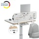 Pannello forato grande - per scrivanie compatte Sit-Stand - con supporto PC/Smartphone, portapenne e gancio - 80 x 25 x 0,8 cm -
