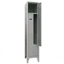 Armadio spogliatoio in metallo salvaspazio - a 2 ante a L - 40 x 50 x 195 cm - grigio - Fasma