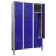 Armadio spogliatoio in metallo salvaspazio - a 6 ante a L - 120 x 50 x 195 cm - grigio/blu - Fasma