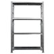Kit scaffale industriale - 4 ripiani - 120 x 50 x 200 cm - acciaio - Tecnotelai