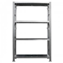 Kit scaffale industriale - 4 ripiani - 120 x 50 x 200 cm - acciaio - Tecnotelai