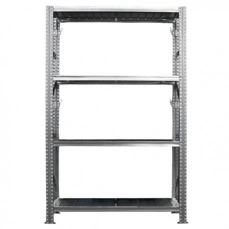Kit scaffale industriale - 4 ripiani - 120 x 50 x 200 cm - acciaio - Tecnotelai