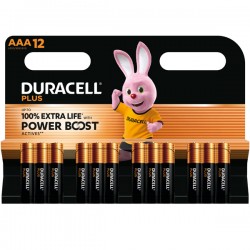 Pila ministilo AAA - 1,5V - Plus Powerboost - MN2400 - Duracell - blister 12 pezzi