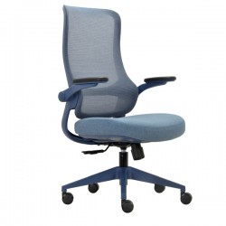 Seduta operativa ergonomica Aurora CHLN18 - braccioli regolabili - blu - Unisit