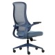 Seduta operativa ergonomica Aurora CHLN18 - braccioli regolabili - blu - Unisit