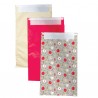 Sacchetto regalo - fantasia Natale assortite - c/patella adesiva - 26 x 40 + 5 cm - carta - Rex Sadoch - conf. 3pz