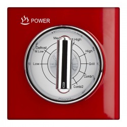 Forno a microonde vintage - con cottura combinata - 20 L - rosso - Girmi