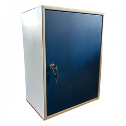 Cassetta portacellulare - 30 posti - 30 x 23 x 40cm - grigio/blu - Metalplus