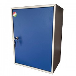 Cassetta portacellulare - 30 posti - 30 x 23 x 40cm - grigio/blu - Metalplus