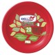 Piatto piano - compostabile - diametro 22 cm - rosso - Dopla - conf. 20 pezzi