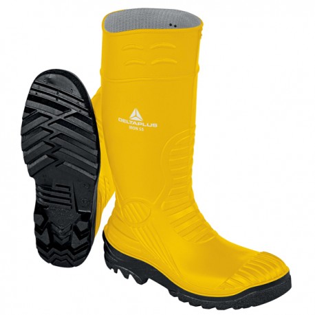 Stivali di sicurezza Iron S5 SRC - taglia 48 - PVC - giallo - Deltaplus