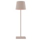 Lampada da tavolo 851 - ricaricabile - 8 x 30 cm - metallo - tortora - Palmina