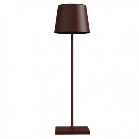 Lampada da tavolo 851 - ricaricabile - 8 x 30 cm - metallo - marrone - Palmina