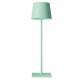 Lampada da tavolo 851 - ricaricabile - 8 x 30 cm - metallo - verde salvia - Palmina