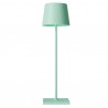 Lampada da tavolo 851 - ricaricabile - 8 x 30 cm - metallo - verde salvia - Palmina