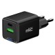 Caricatore USB - 45W - 1 USB-C + 1 USB-A - Nero - MKC Melchioni