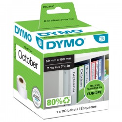Rotolo 110 etichette LW 990190 - 59 x 190 mm - carta - registratore grande - bianco - Dymo