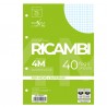 Ricambi forati Quaxima - A5 - 4 mm - 80 gr - 40 fogli - Pigna