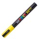Marcatore a base d'acqua Uni Posca PC3M - punta fine da 0,9mm a 1,3mm - giallo - Uni Mitsubishi