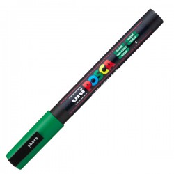 Marcatore a base d'acqua Uni Posca PC3M - punta fine da 0,9mm a 1,3mm - verde - Uni Mitsubishi