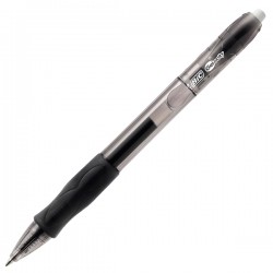 Penna gel a sfera a scatto Gelocity - punta 0,7mm - nero - Bic - conf.12 pezzi