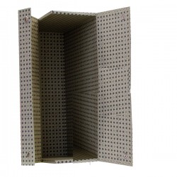 Scatola archivio in legno - 38 x 27 cm - dorso 12 cm - grigio - Brefiocart