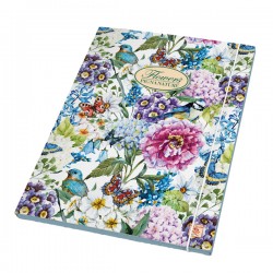 Cartella 3 lembi con elastico Nature Flowers - A4 - dorso piatto - fantasie assortite - Pigna