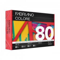 FabrianoColore - A4 - 80 gr - colori forti rosso - Fabriano - conf. 500 fogli