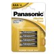 Pila ministilo AAA - 1,5V - Alkaline Power - Panasonic - blister 4 pezzi