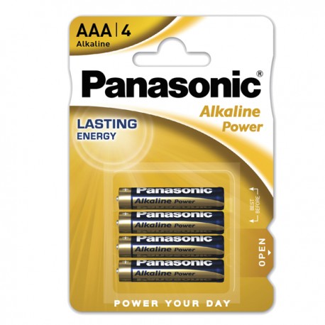 Pila ministilo AAA - 1,5V - Alkaline Power - Panasonic - blister 4 pezzi