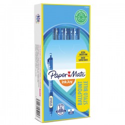 Penna a sfera a scatto Inkjoy 300 RT - punta 1,0mm - blu - Papermate